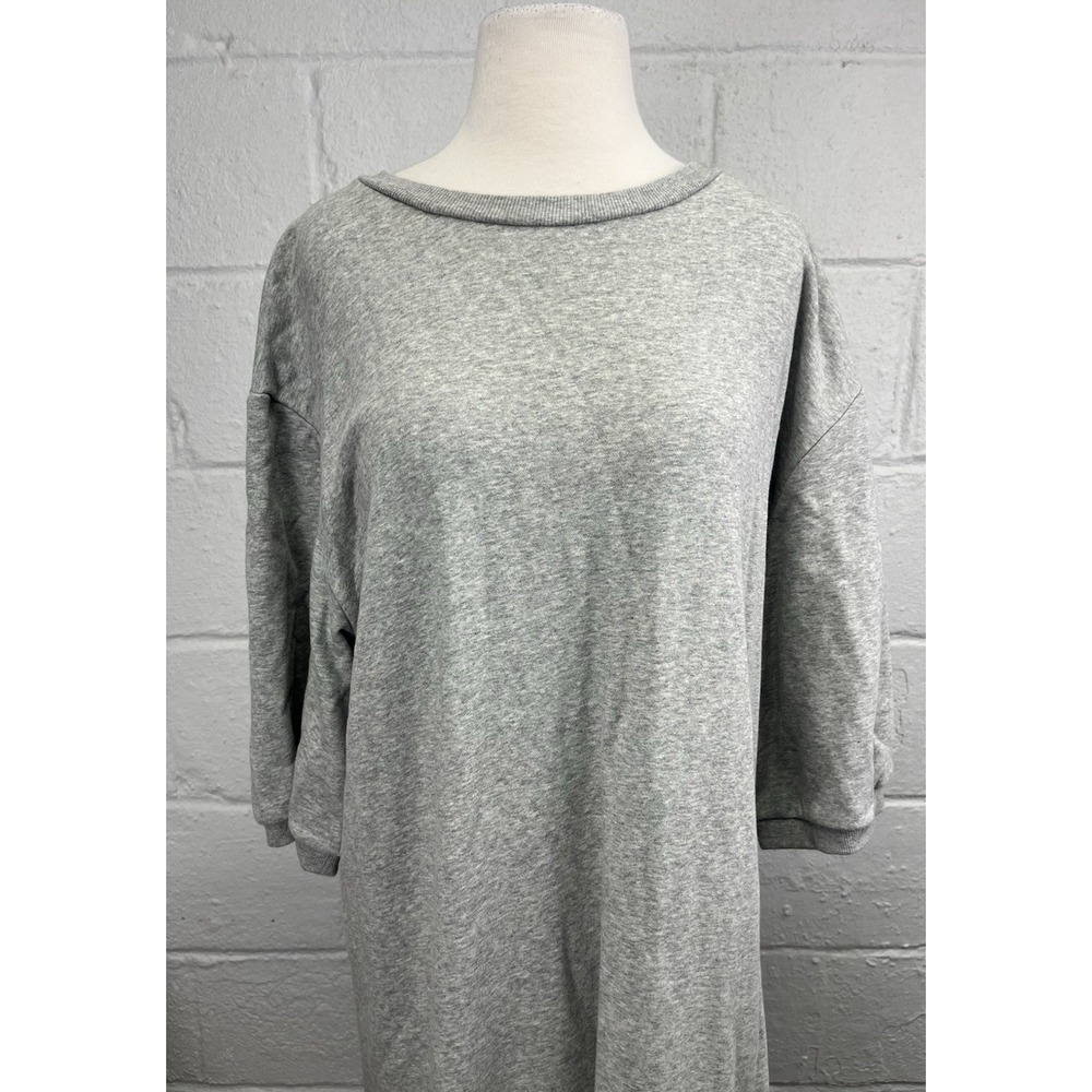 Anthropologie Daily Practice Tiered Lounge Midi Dress XL Gray Day Dress Casual - Picture 4 of 11
